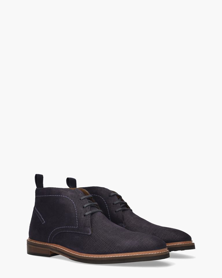Uri Donkerblauw Heren Veterboots