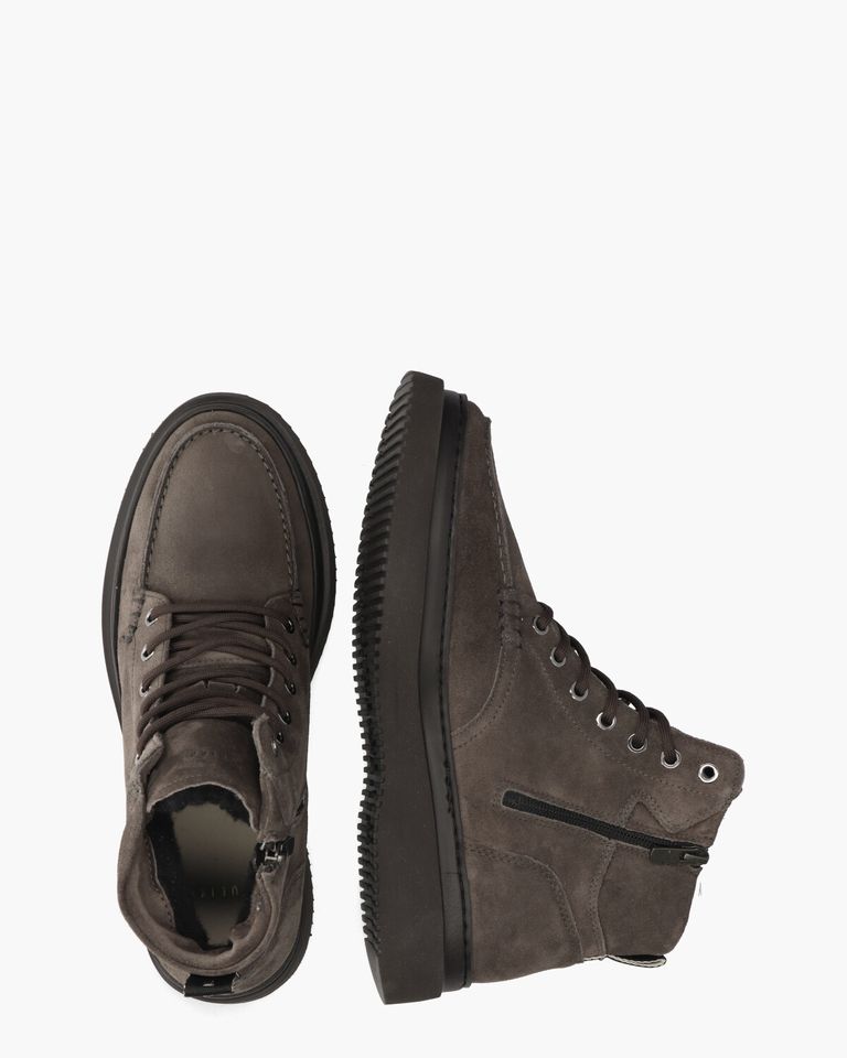 Jonah Arctic Fur Donkergrijs Heren Veterboots