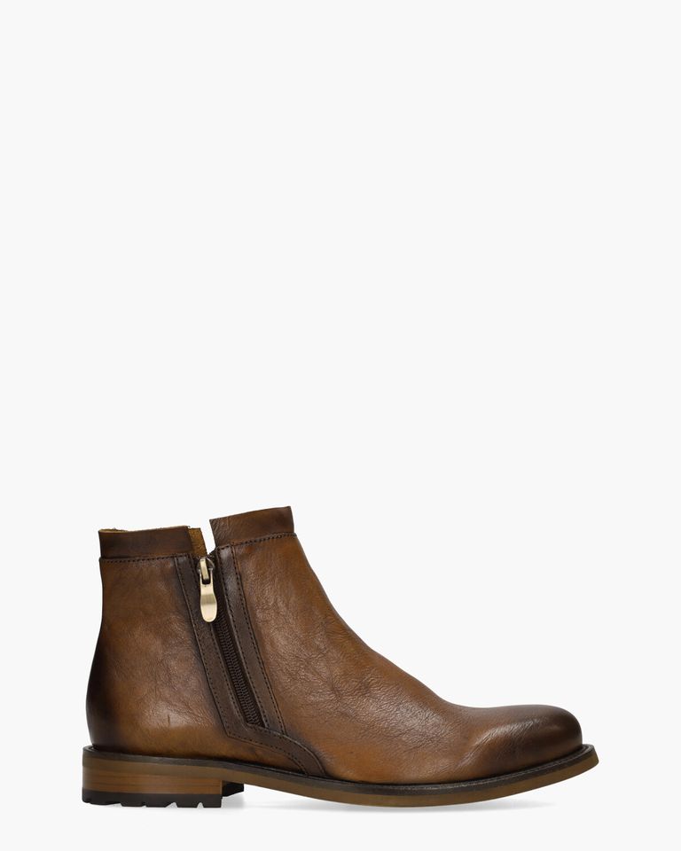 Paco Cognac Heren Enkelboots