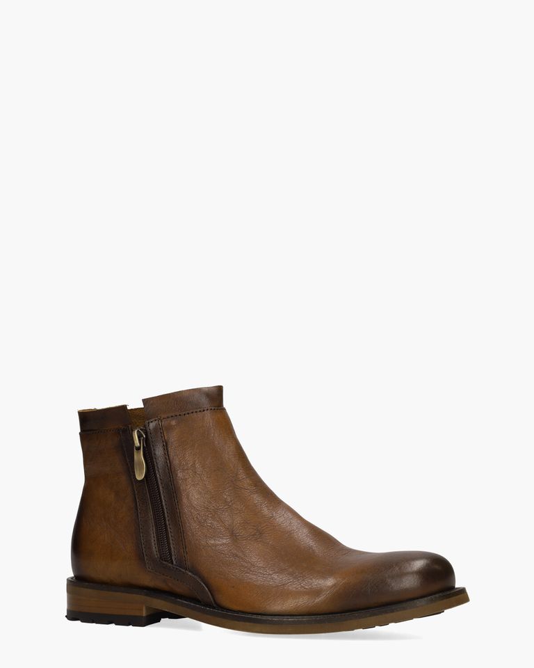Paco Cognac Heren Enkelboots