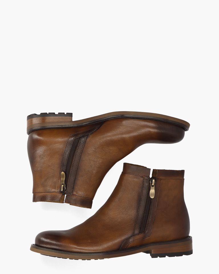 Paco Cognac Heren Enkelboots