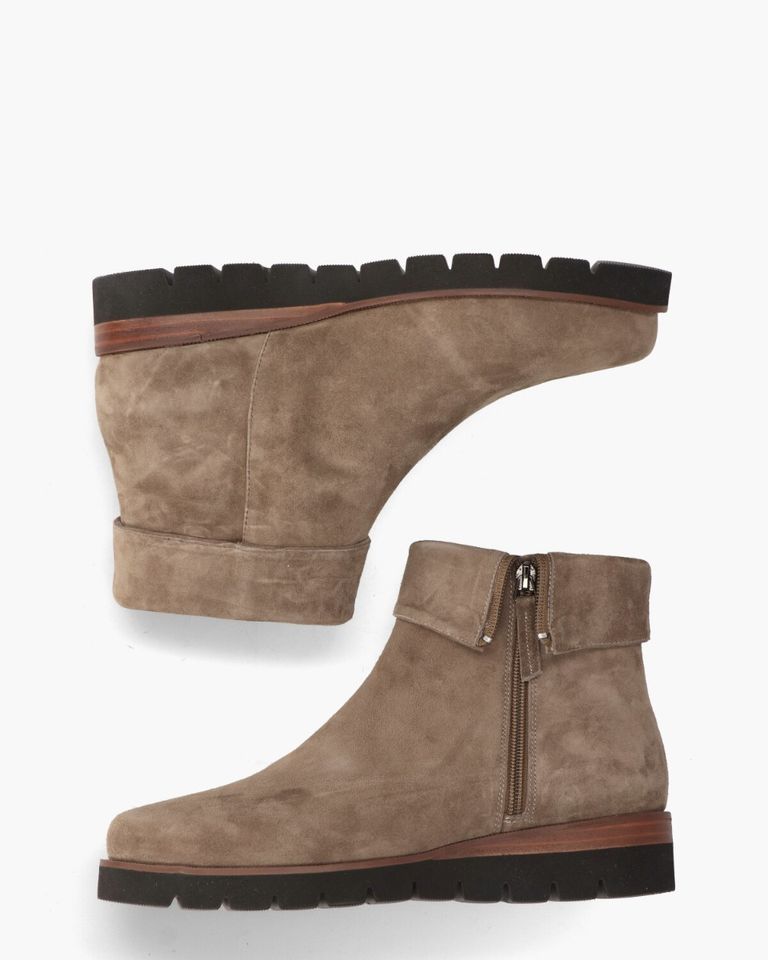 Nanet Taupe Dames Enkelboots