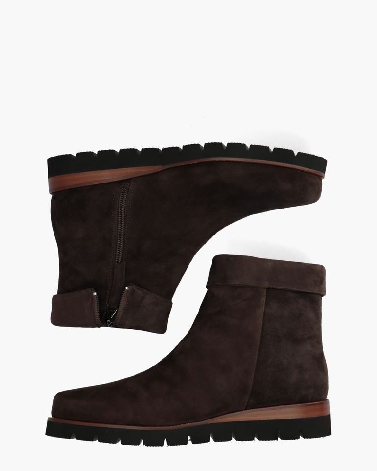 Nanet Donkerbruin Dames Enkelboots