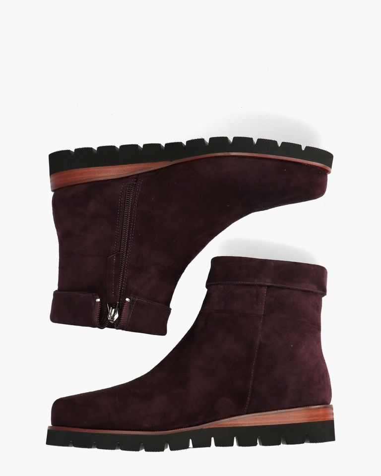 Nanet Aubergine Dames Enkelboots