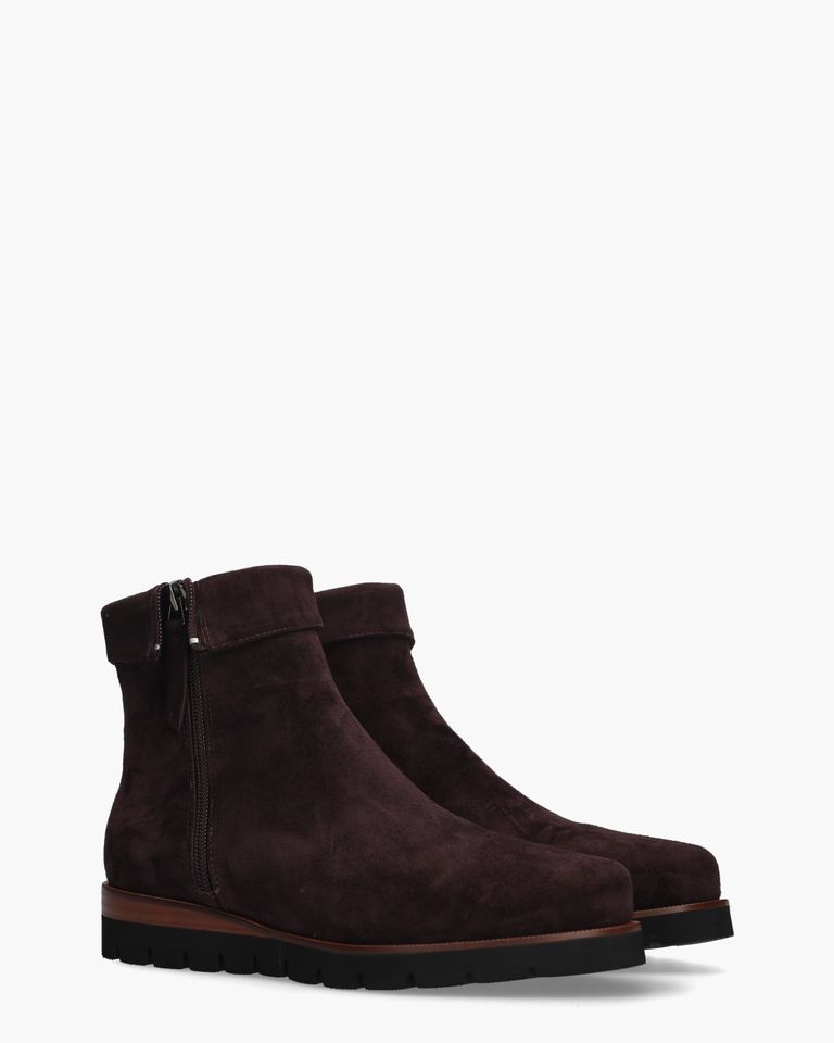Nanet Aubergine Dames Enkelboots