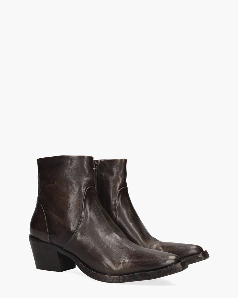 Umay Donkerbruin Dames Enkelboots