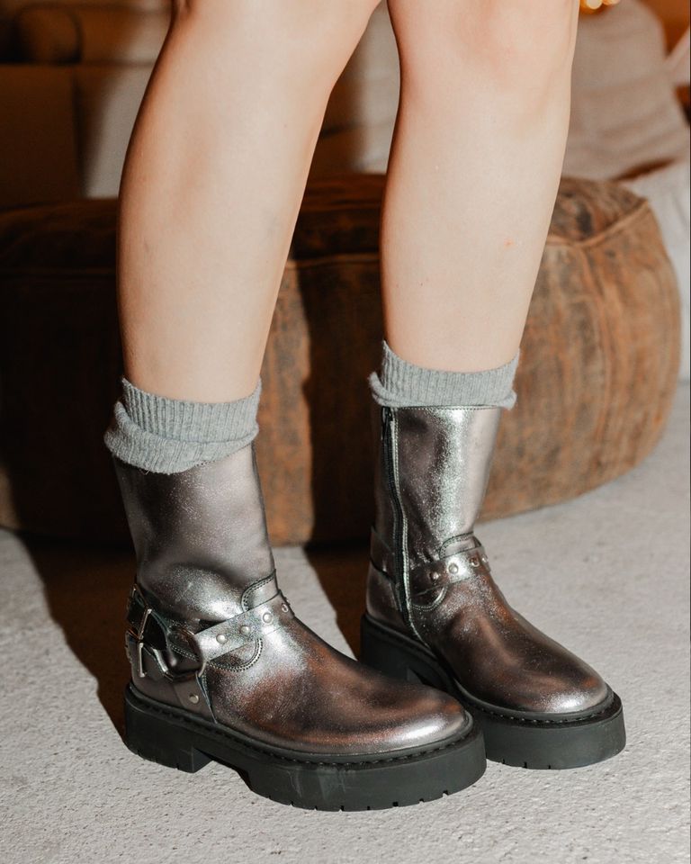 Garoche Zilver Dames Enkelboots