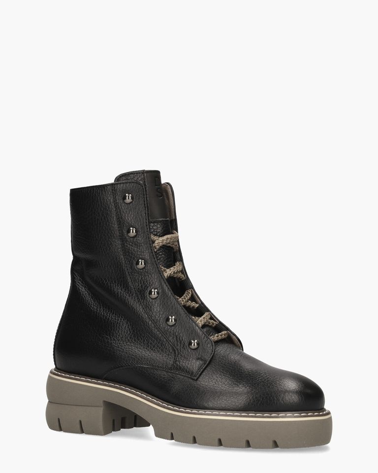 6381 Zwart Dames Enkelboots