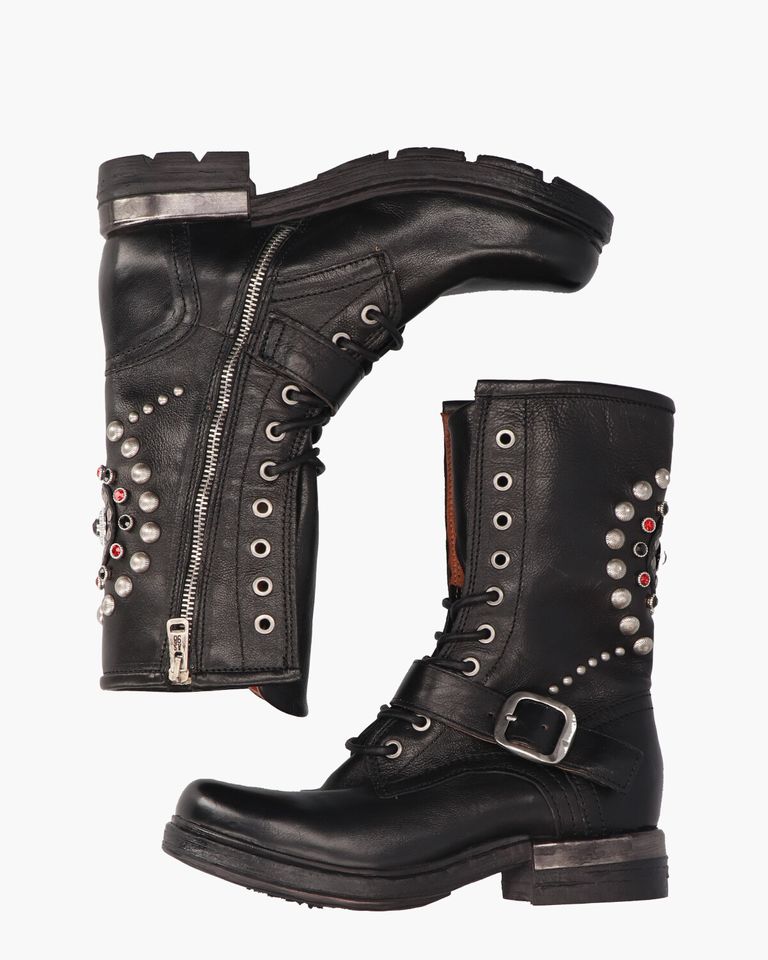 B80212 Zwart Dames Veterboots