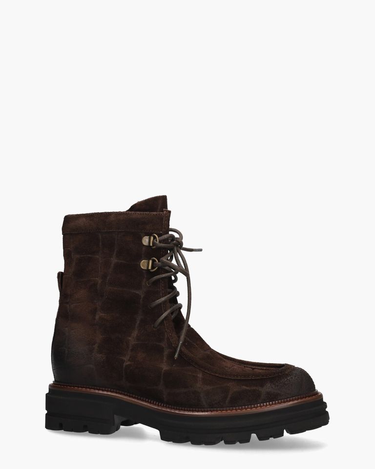 7357 Donkerbruin Dames Veterboots