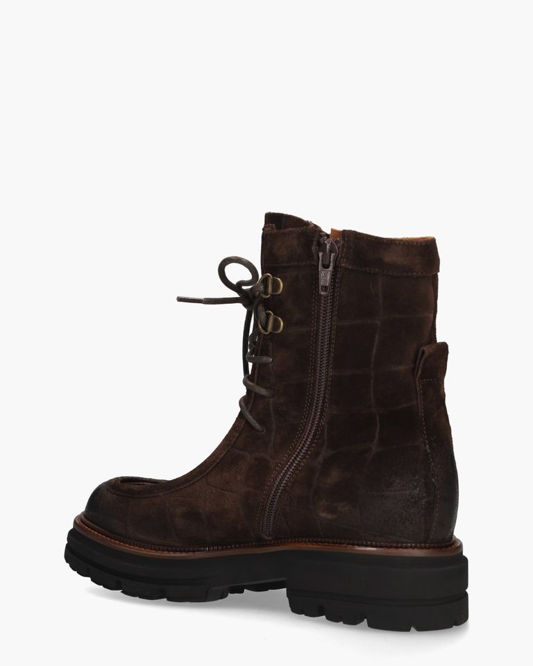 7357 Donkerbruin Dames Veterboots