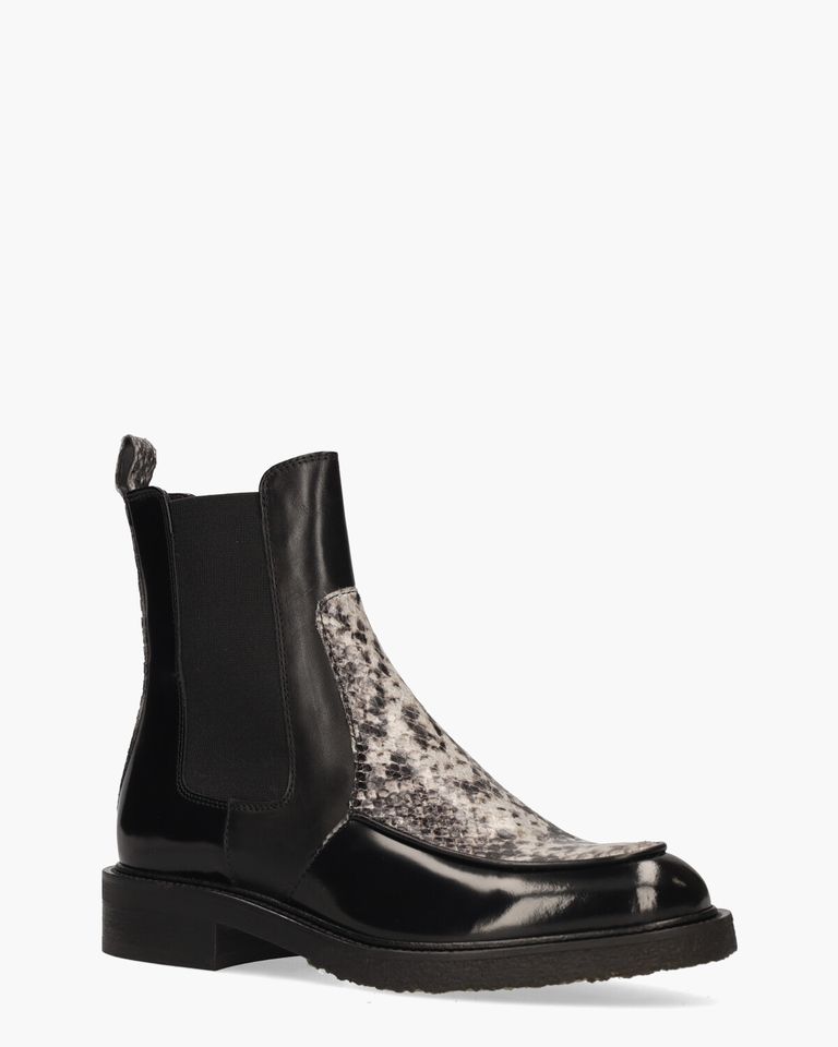 A7100 Zwart/Grijs Dames Enkelboots