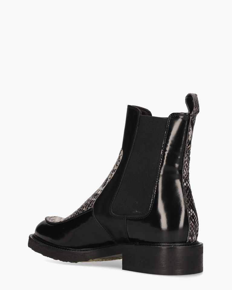A7100 Zwart/Grijs Dames Enkelboots