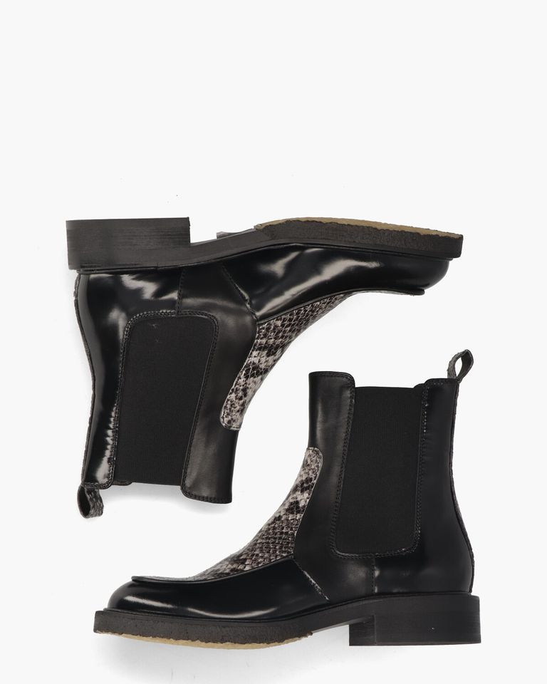 A7100 Zwart/Grijs Dames Enkelboots