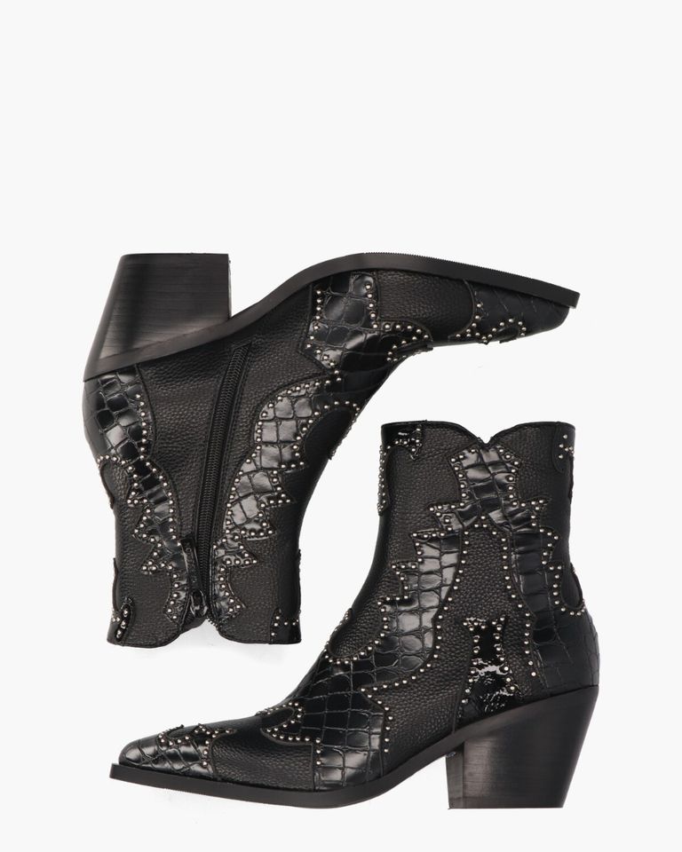 Miranda Zwart Dames Enkelboots