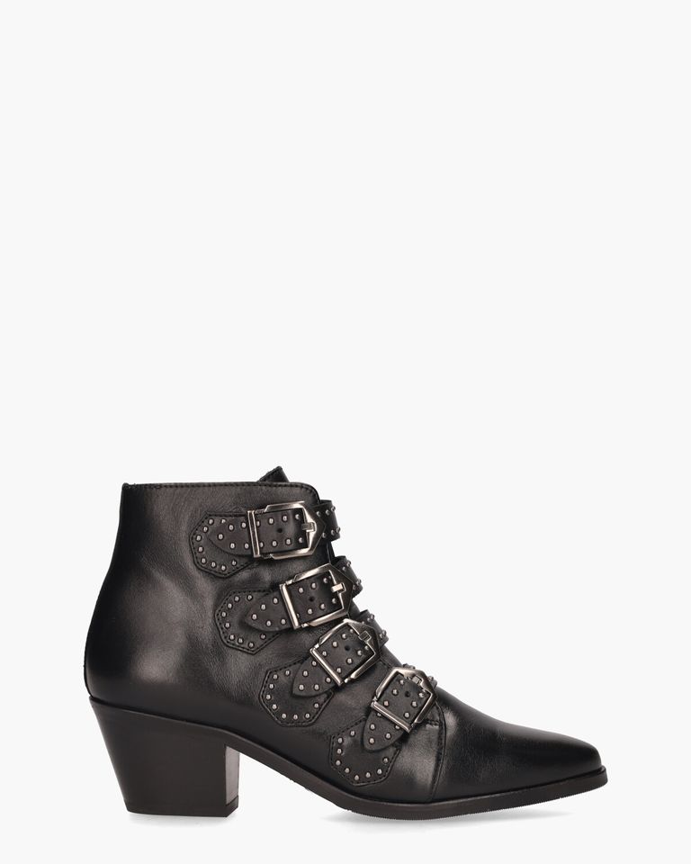 12368 Zwart Dames Enkelboots