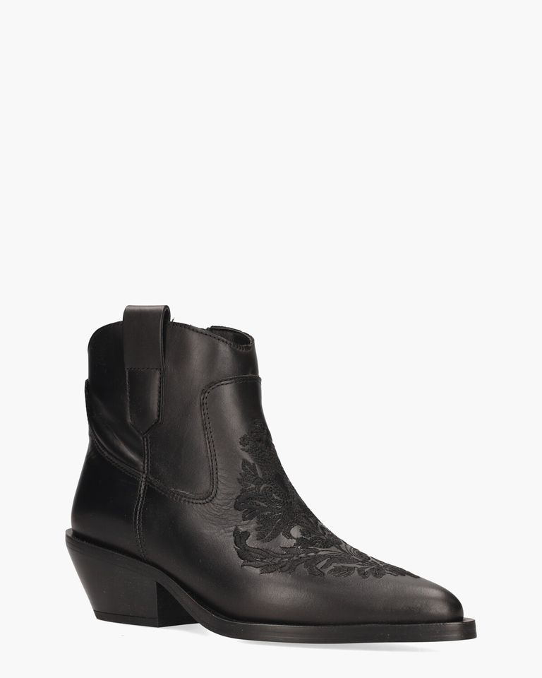 Holly 5252 Zwart Dames Enkelboots