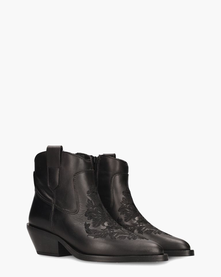 Holly 5252 Zwart Dames Enkelboots