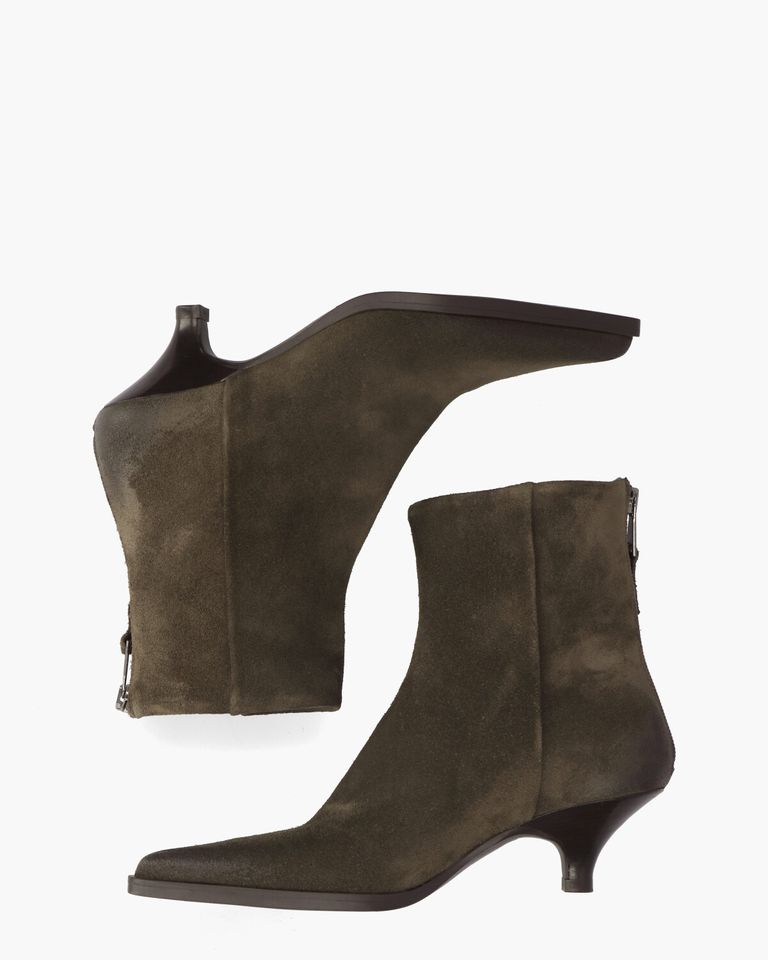 E4550 Donkerbruin Dames Enkelboots