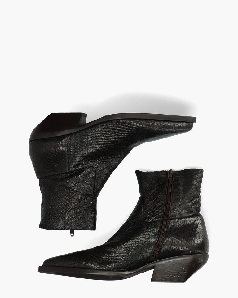 E4519 Donkerbruin Dames Enkelboots