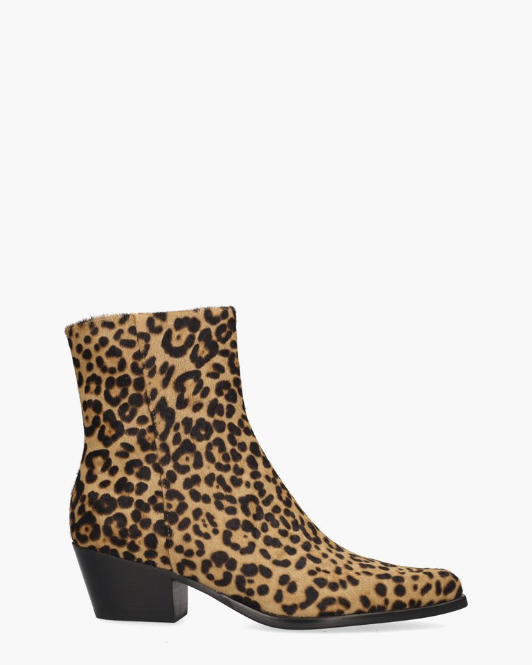 Ulyana Bruin/Zwart Dames Enkelboots