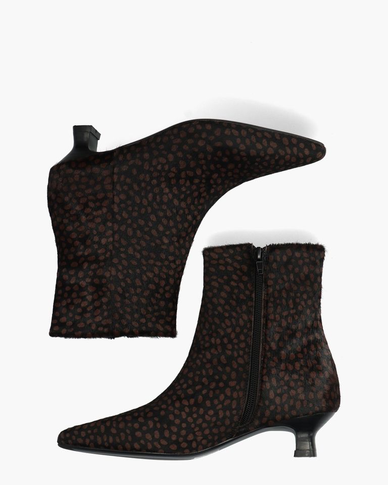 Danila Zwart/Donkerbruin Dames Enkelboots