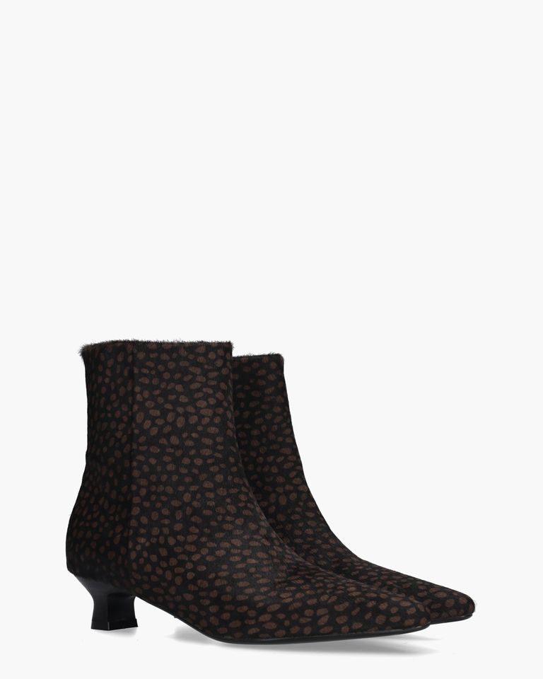 Danila Zwart/Donkerbruin Dames Enkelboots