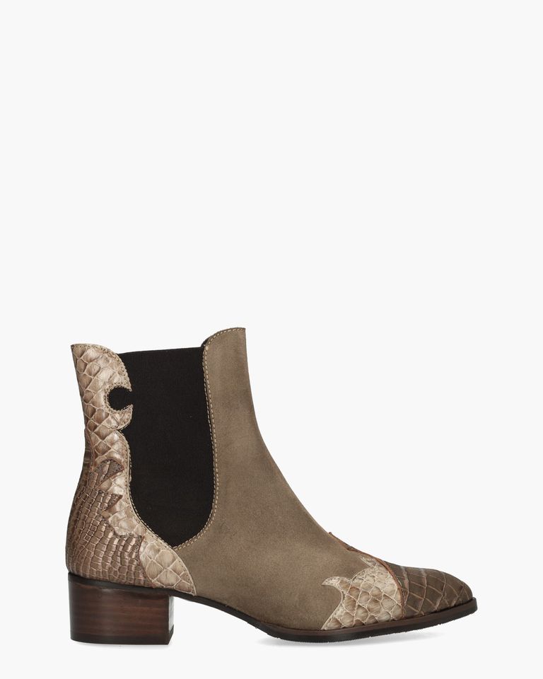 30961 Taupe Dames Chelseaboots