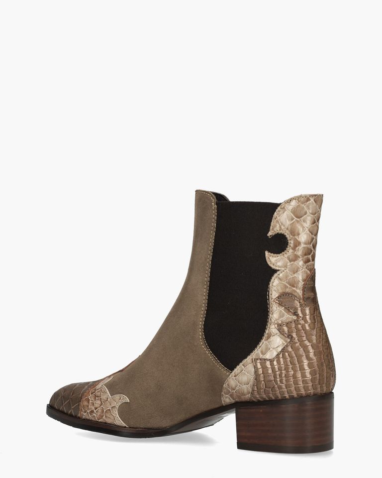 30961 Taupe Dames Chelseaboots