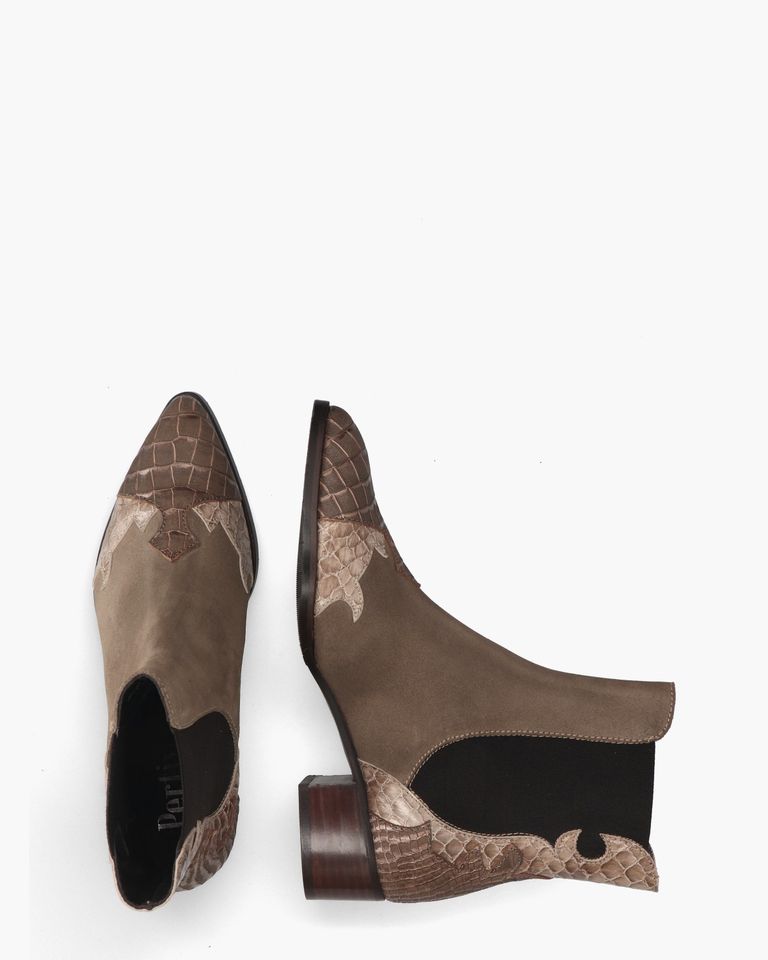 30961 Taupe Dames Chelseaboots