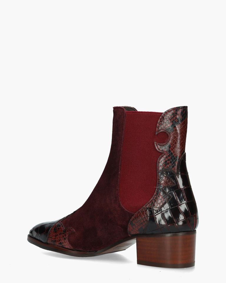 30961 Bordeauxrood Dames Chelseaboots