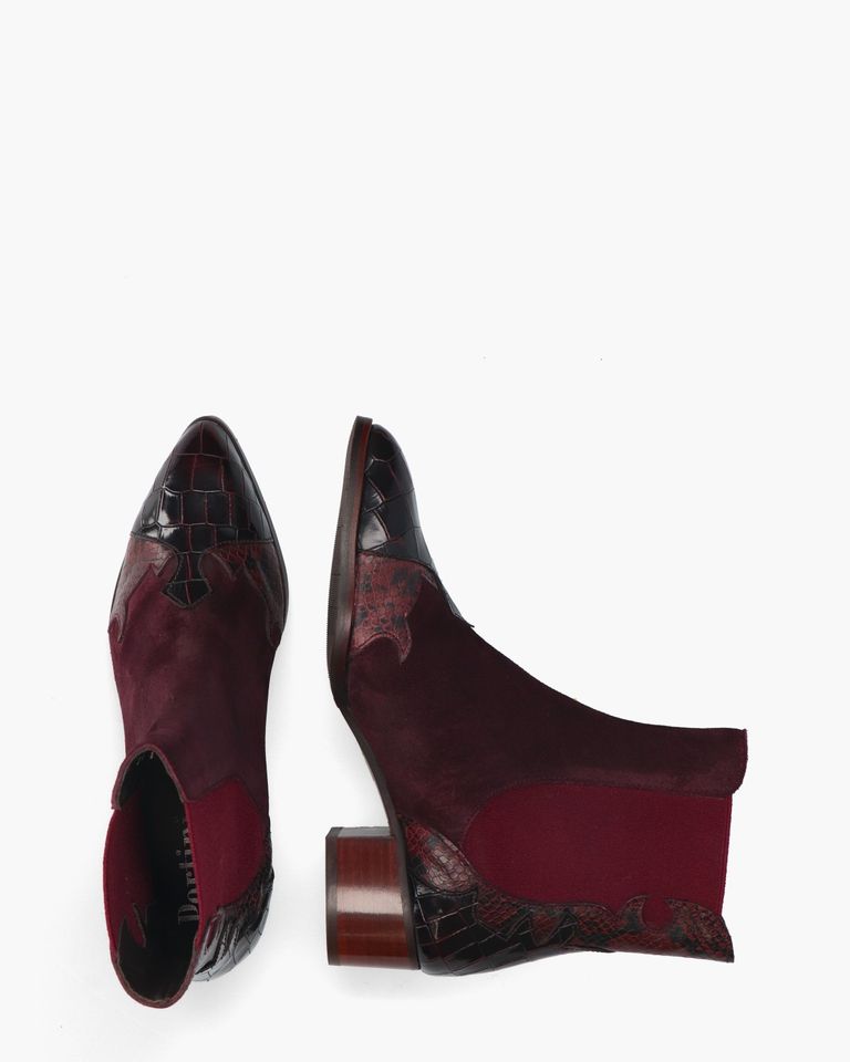 30961 Bordeauxrood Dames Chelseaboots