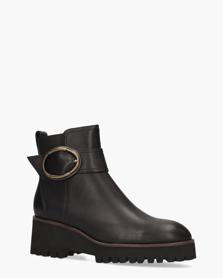 Palmyra Zwart Dames Enkelboots