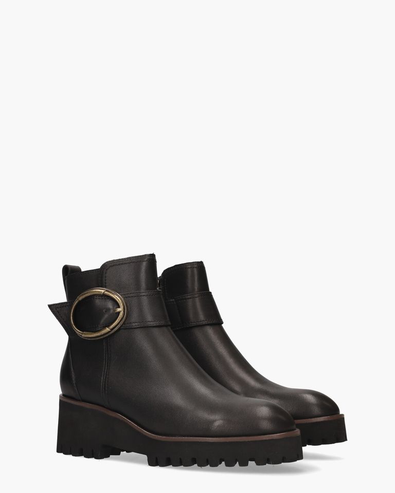 Palmyra Zwart Dames Enkelboots