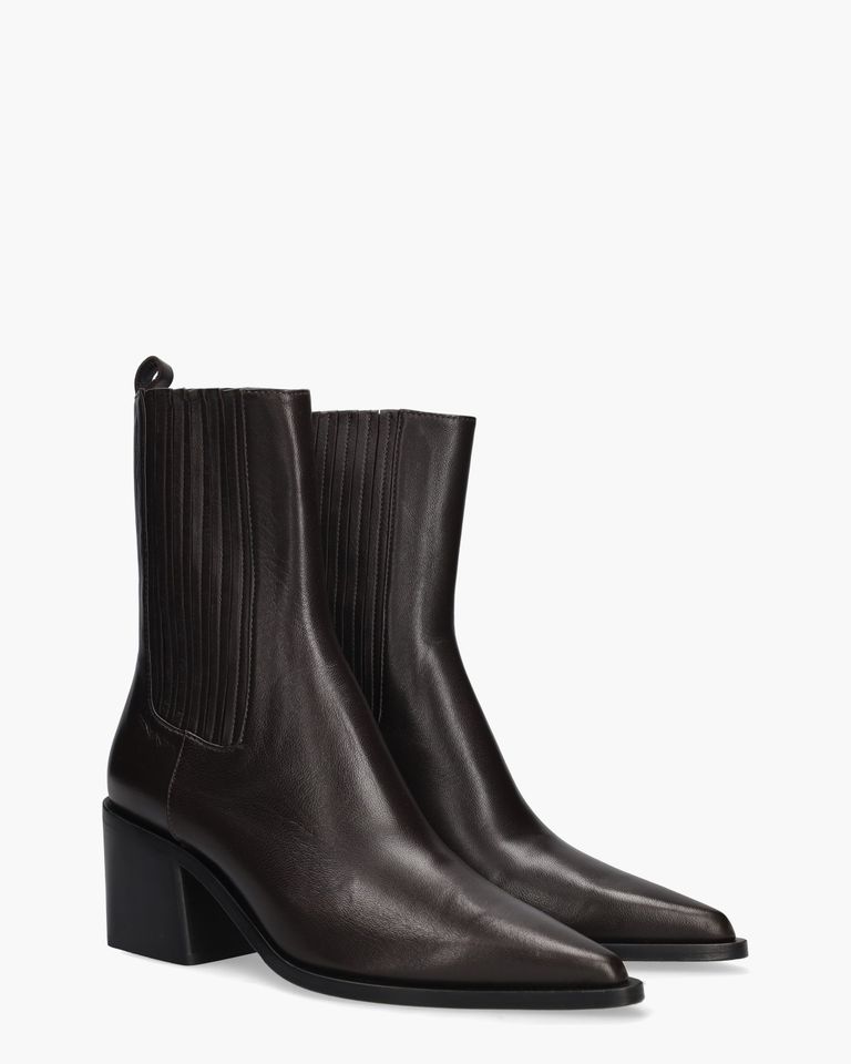 Juliette 6327 Donkerbruin Dames Enkelboots