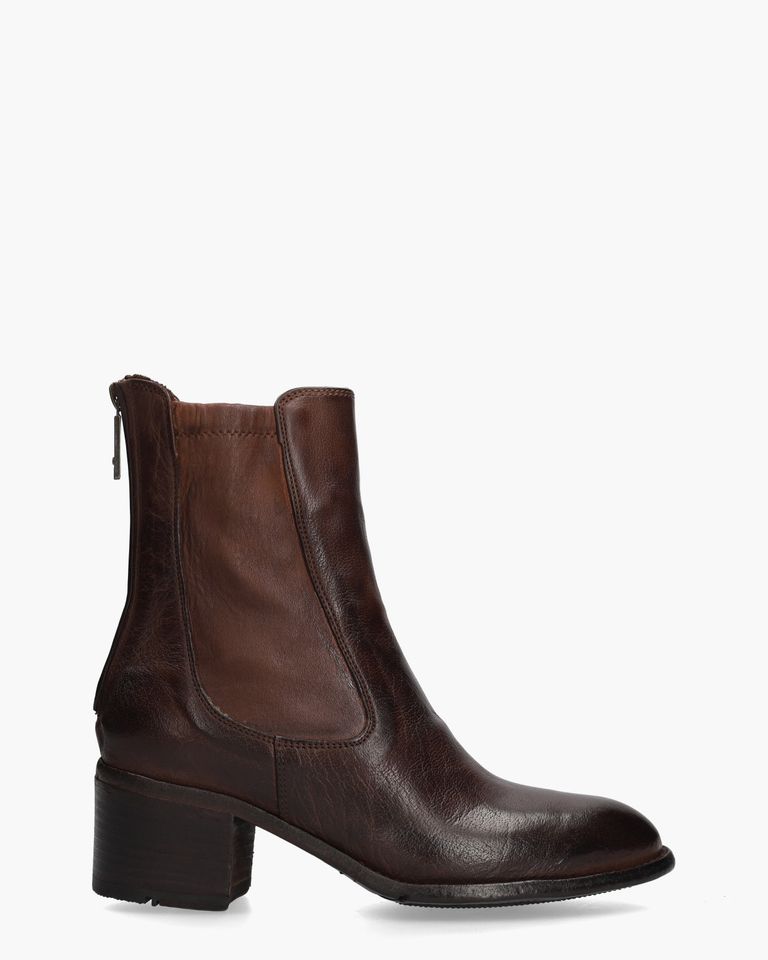 AP06A Donkerbruin Dames Chelseaboots