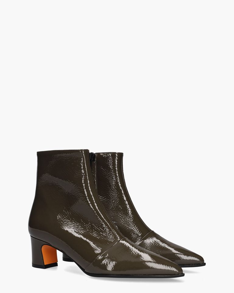 Kim 2G Donkergroen Dames Enkelboots