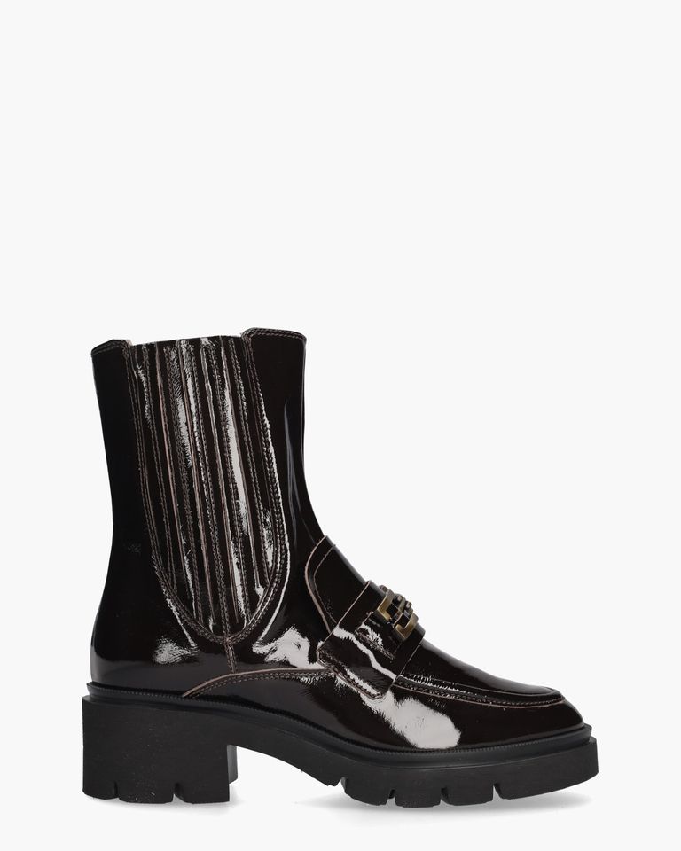 7218 Donkerbruin Dames Chelseaboots