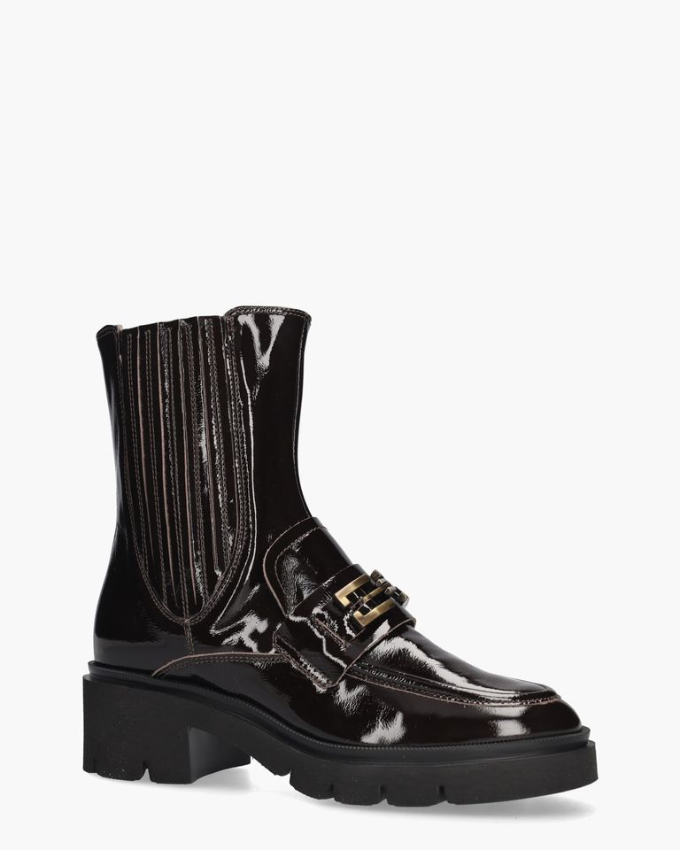 7218 Donkerbruin Dames Chelseaboots