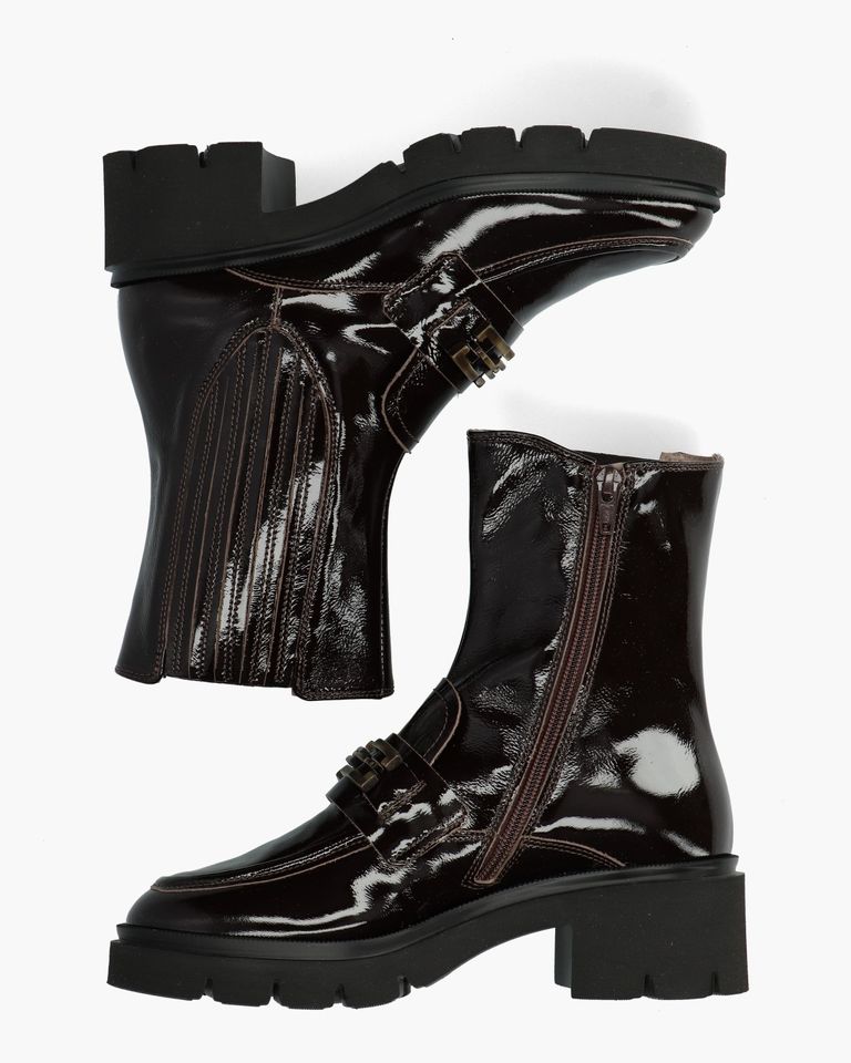 7218 Donkerbruin Dames Chelseaboots