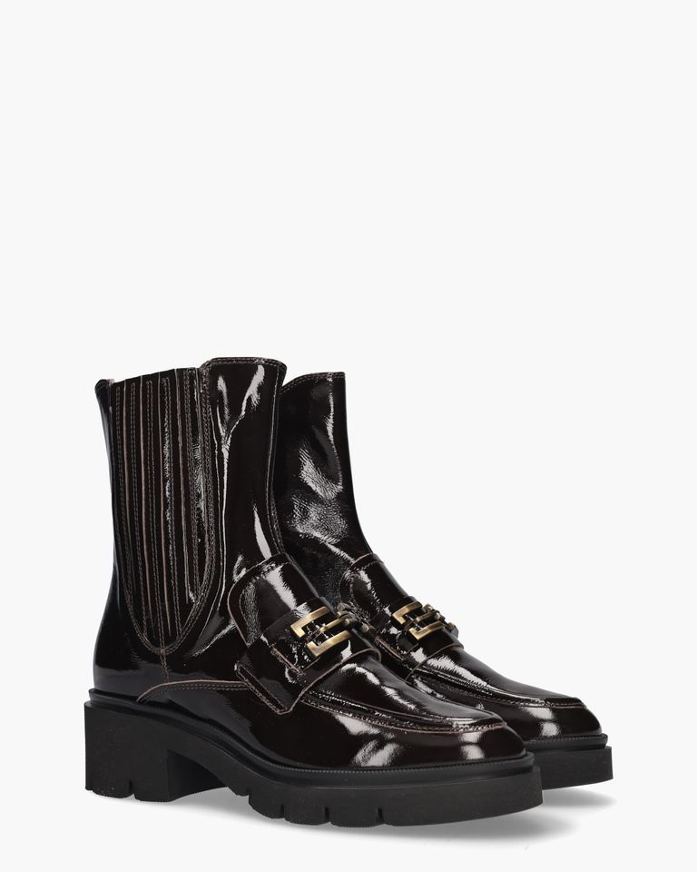 7218 Donkerbruin Dames Chelseaboots