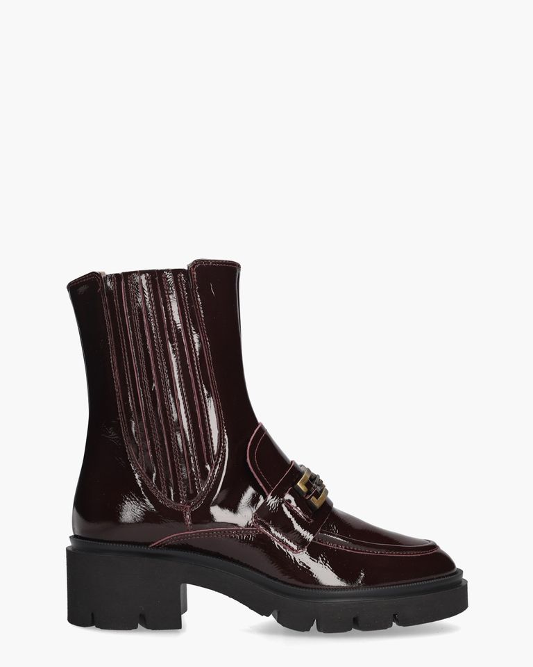 7218 Bordeauxrood Dames Chelseaboots