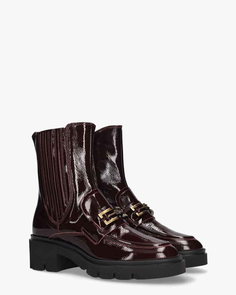 7218 Bordeauxrood Dames Chelseaboots