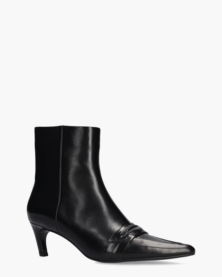 Gemma Zwart Dames Enkelboots