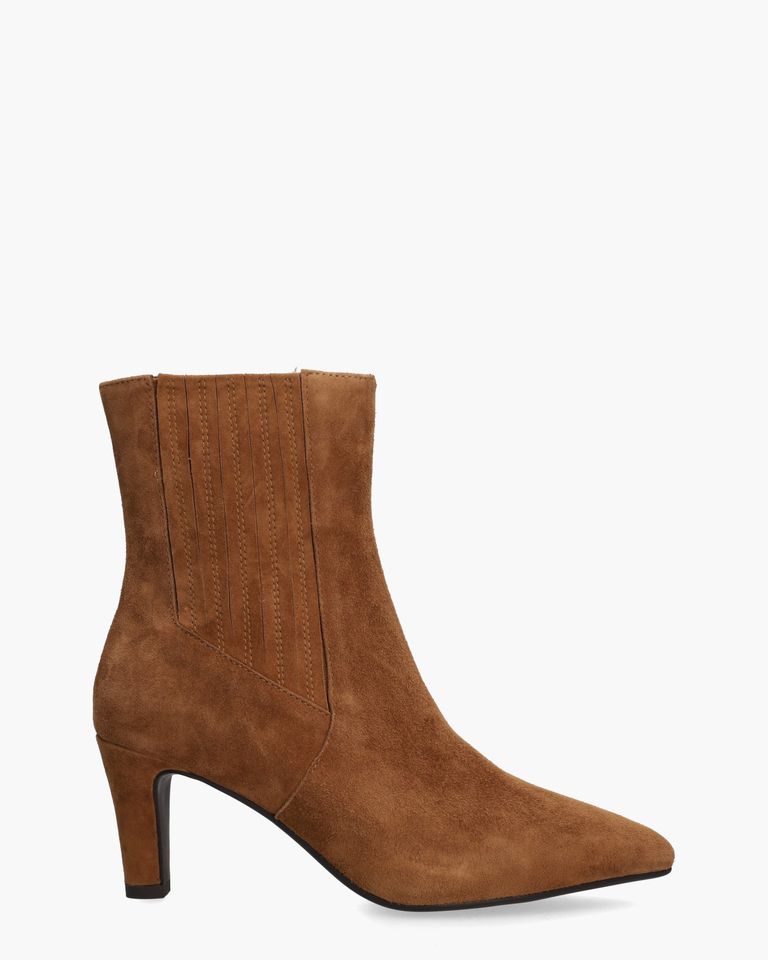 Calandra Cognac Dames Enkellaarsjes