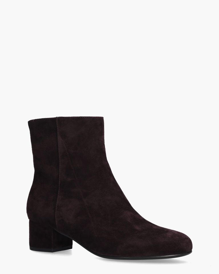 Bernarda Aubergine Dames Enkellaarsjes