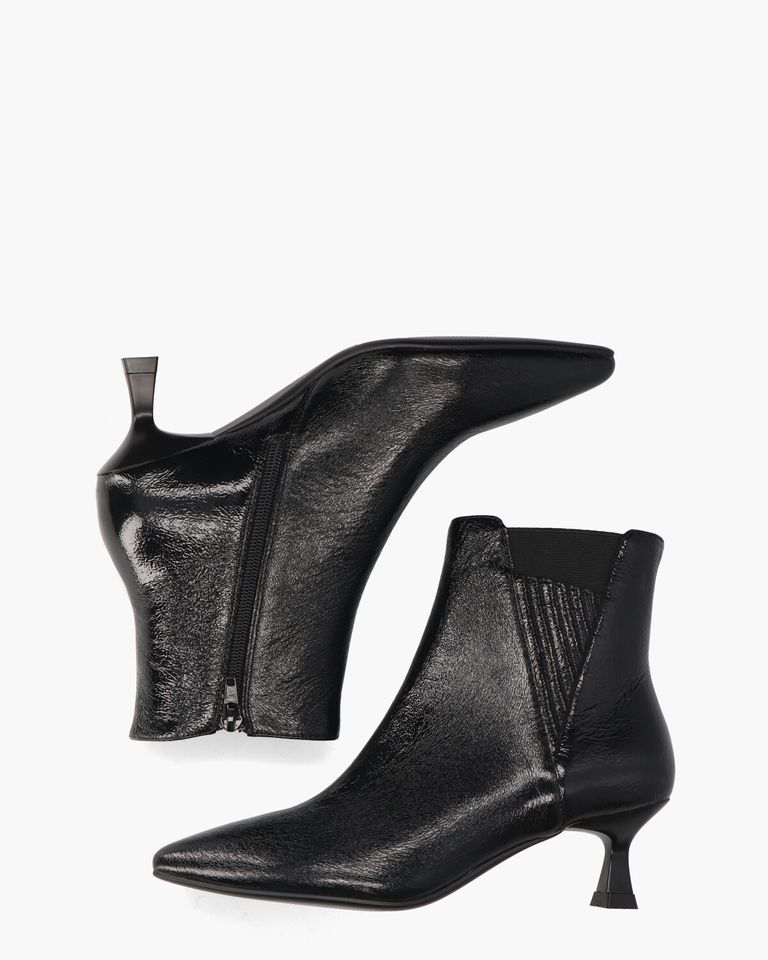 Urma Zwart Dames Enkelboots