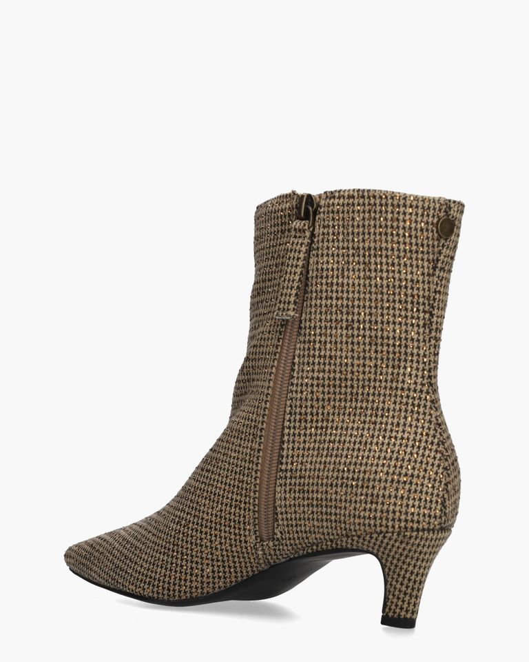 Alara Beige/Multi Dames Enkellaarsjes