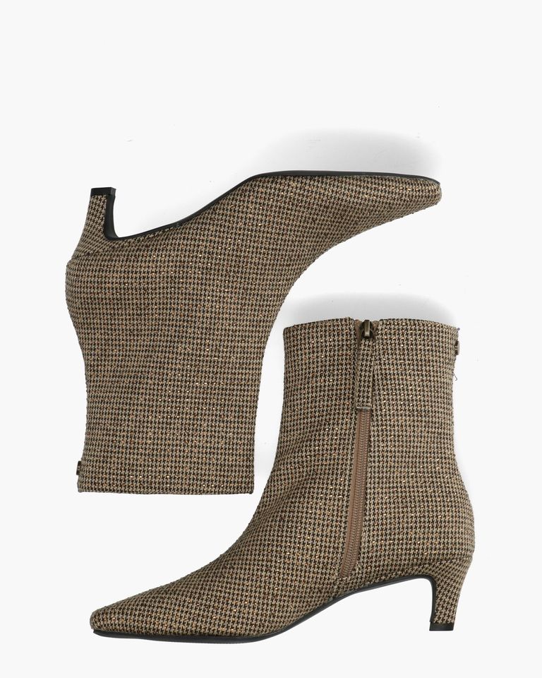 Alara Beige/Multi Dames Enkellaarsjes