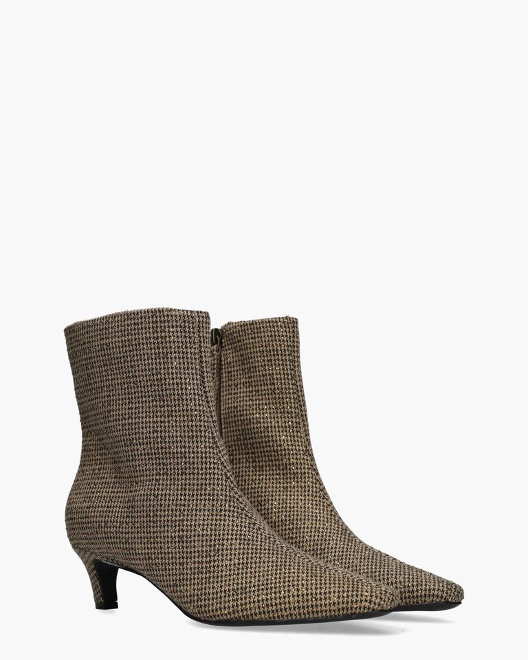 Alara Beige/Multi Dames Enkellaarsjes